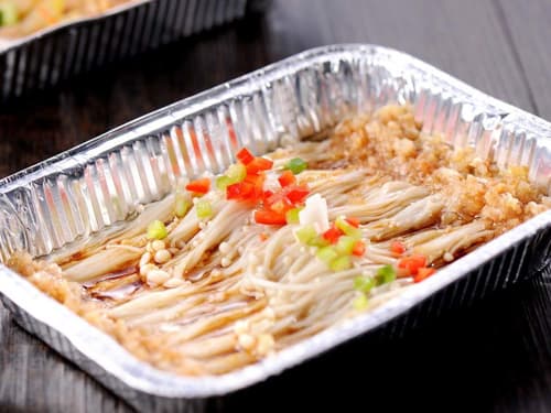 周矶办事处锡纸烤金针菇